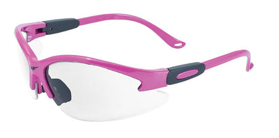 Global Vision Cougar Pink Safety Glasses with Clear Lenses, Gloss Pink Frames