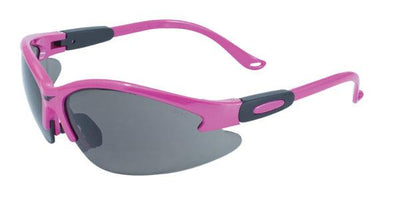 Cougar Pink Safety Glasses with Smoke Lenses, Gloss Pink Frames