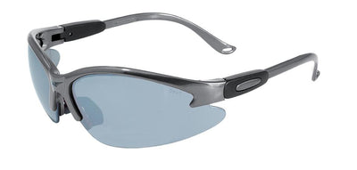Global Vision Cougar Gray FM Safety Glasses with Flash Mirror Lenses, Gray Frames
