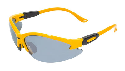 Global Vision Cougar Yellow FM Safety Glasses with Flash Mirror Lenses, Yellow Frames
