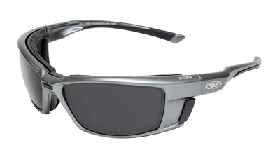 Global Vision Eye Defender Charcoal Metallic SM Safety Glasses with Smoke Lenses