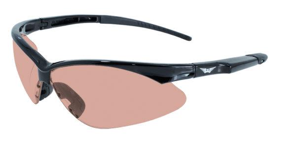 Global Vision Fast Freddie Safety Sunglasses with Driving Mirror Lenses, Gloss Black Frames