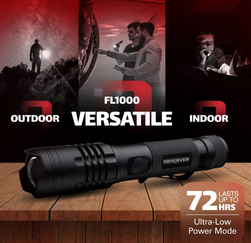1200 LUMEN TACTICAL LED RECHARGEABLE FLASHLIGHT WITH POWER BANK & DUAL POWER