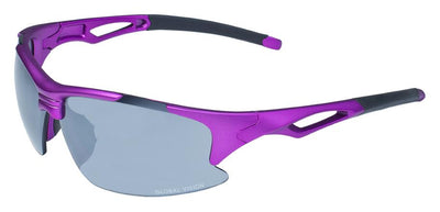 Global Vision Friday Purple Metallic FM Safety Glasses with Flash Mirror Lenses, Purple Frames