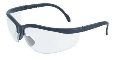 Global Vision Full Moon Safety Glasses with Clear Lenses, Matte Black Frames