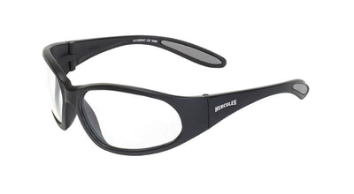 Global Vision Hercules 1 Jr CL Safety Sunglasses with Clear Lenses, Matte Black Nylon Frames