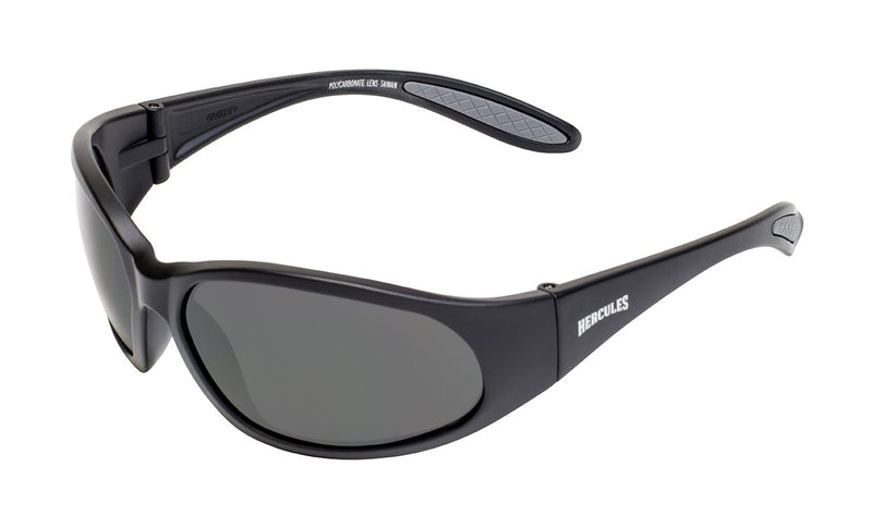 Global Vision Hercules 1 Jr Safety Sunglasses with Smoke Lenses, Matte Black Nylon Frames