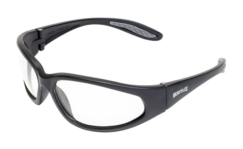 Global Vision Hercules 1 CL Safety Glasses with Clear Lenses, Gloss Black Frames