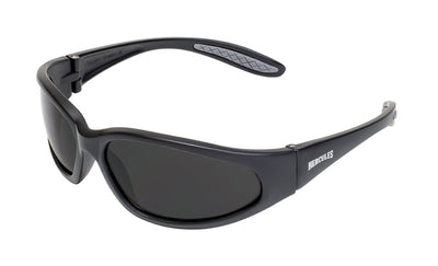 Global Vision Hercules 1 Safety Glasses with Super Dark Lenses, Gloss Black Frames