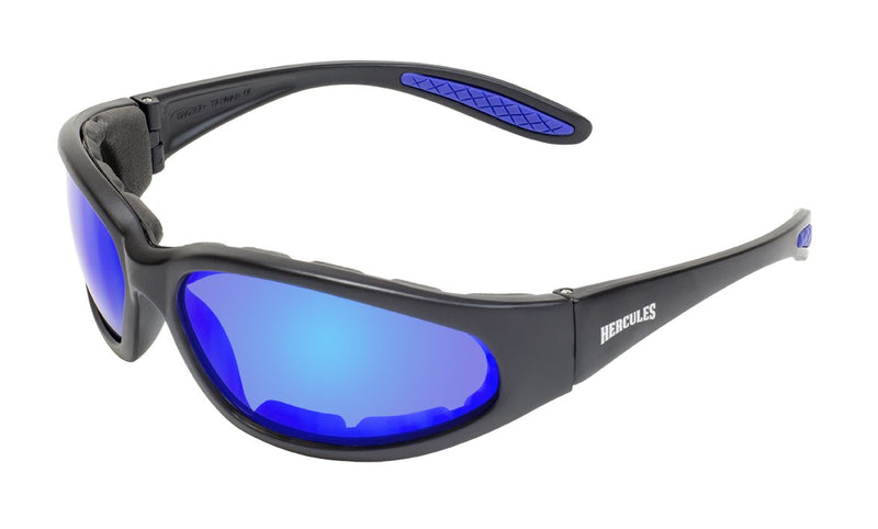 Global Vision Hercules 1 Plus GT Safety Glasses with G-Tech Blue Lenses, Matte Black Frames