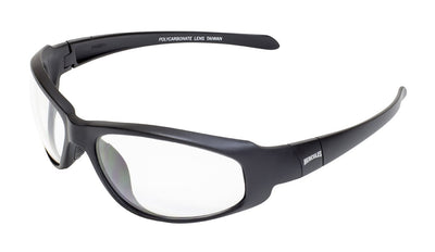 Global Vision Hercules 2 Safety Glasses with Clear Lenses, Matte Black Frames