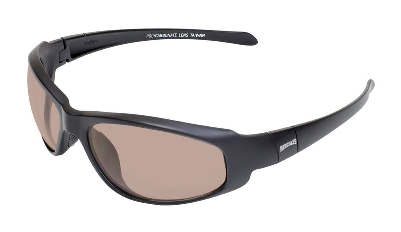 Global Vision Hercules 2 CL Safety Glasses with Driving Mirror Lenses, Matte Black Frames