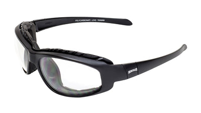 Global Vision Hercules 2 Plus Safety Glasses with Clear Lenses, Matte Black Frames