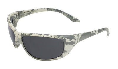Global Vision Hercules 6 Digital Camo Safety Glasses with Smoke Lenses, Digital Camo Frames