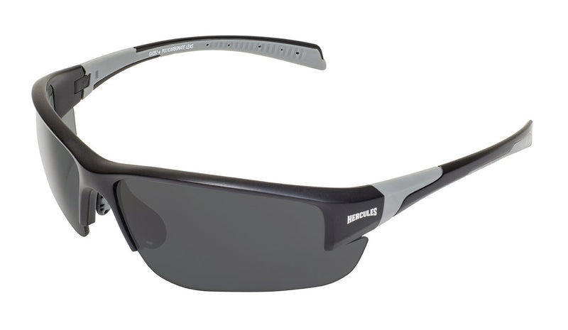 Global Vision Hercules 7 Black Safety Glasses with Smoke Lenses, Matte Black Frames