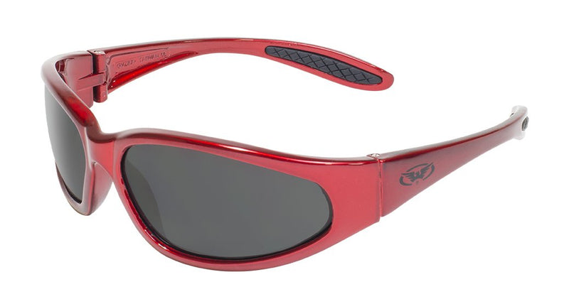 Global Vision Hercules 1 Red Safety Glasses with Smoke Lenses, Gloss Red Frames