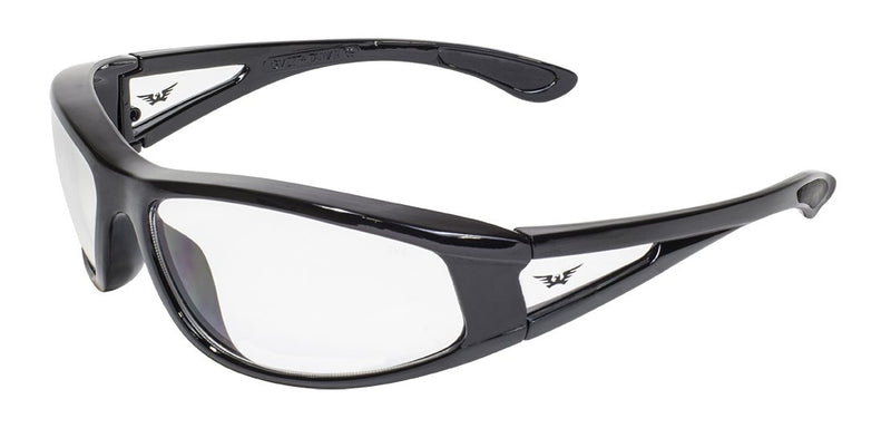 Global Vision Integrity 2 Safety Glasses with Clear Lenses, Black Frames