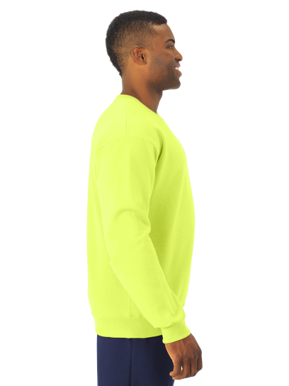 Neon yellow crew neck sweatshirt shop