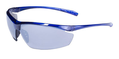 Global Vision Lieutenant CF FM Safety Glasses with Flash Mirror Lenses, Blue Frames