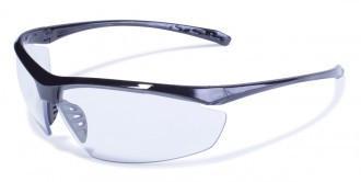 Global Vision Lieutenant Safety Glasses with Clear Lenses, Gloss Black Frames