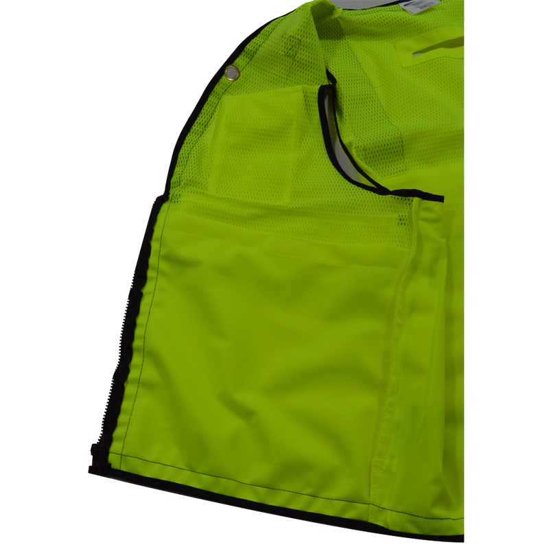 ANSI Class 2 Deluxe 8-Pocket High Visibility Heavy Duty Surveyors Safety Vest, Inside Pocket