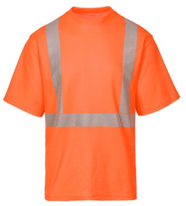 MAX Apparel MAX413 Class 2 Hi Vis T-Shirt, Safety Orange