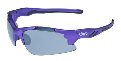Global Vision Metro FM Safety Glasses with Flash Mirror Lenses, Matte Metallic Purple Frames