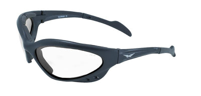 Global Vision Neptune Safety Glasses with Clear Lenses, Black Frames