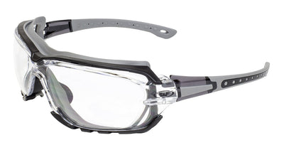 Global Vision Octane A/F Anti-Fog Safety Glasses with Clear Lenses, Gray Frames