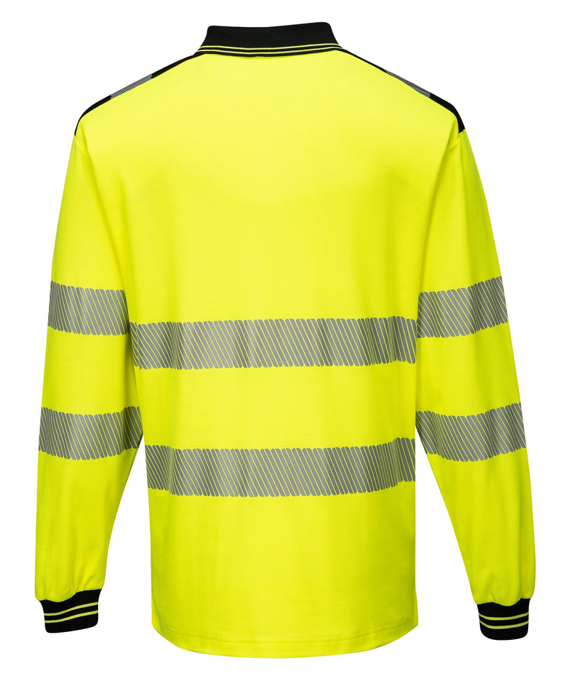 Portwest T184 PW3 Hi-Vis Long Sleeve Polo Shirt