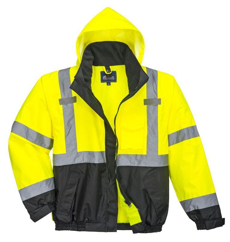 Portwest US365 Hi-Vis Premium 3-in-1 Bomber Jacket