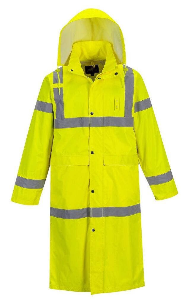 Portwest UH445 48" Hi-Vis Classic Rain Coat