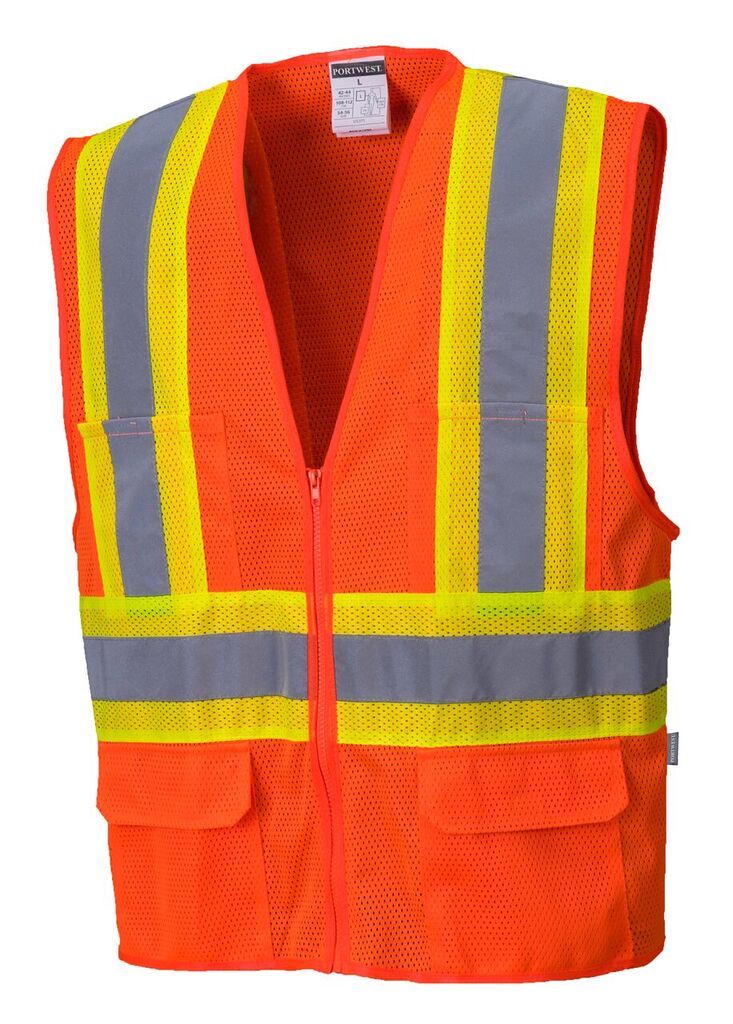 Portwest US371 Tulsa Hi-Vis Contrast Mesh Safety Vest