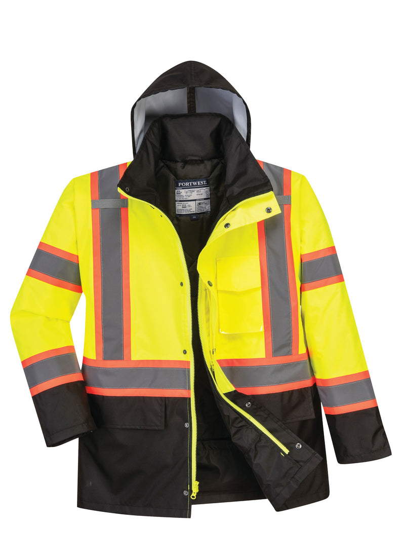 Portwest US369 Hi-Vis Contrast Traffic Jacket