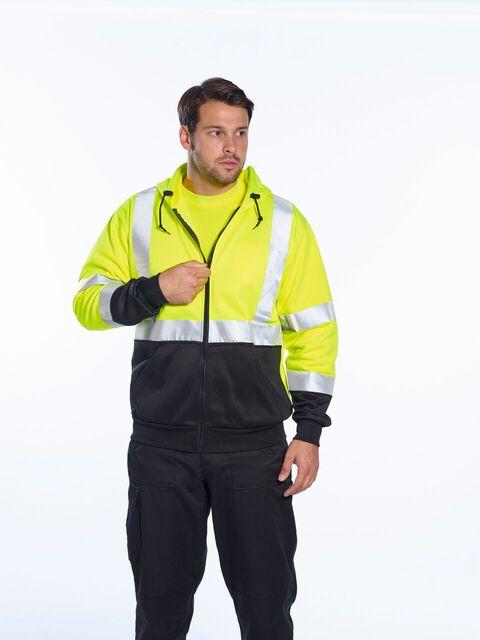 Portwest UB315 Hi-Vis Two-Tone Zipped Hoodie