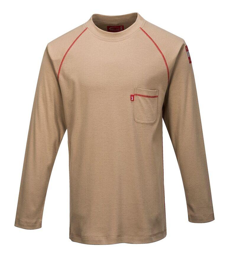 Portwest FR01 Bizflame FR Crew Neck, Khaki