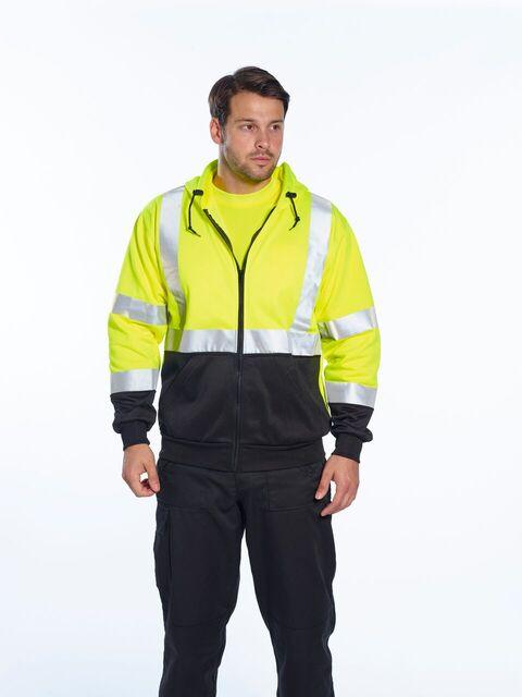 Portwest UB315 Hi-Vis Two-Tone Zipped Hoodie