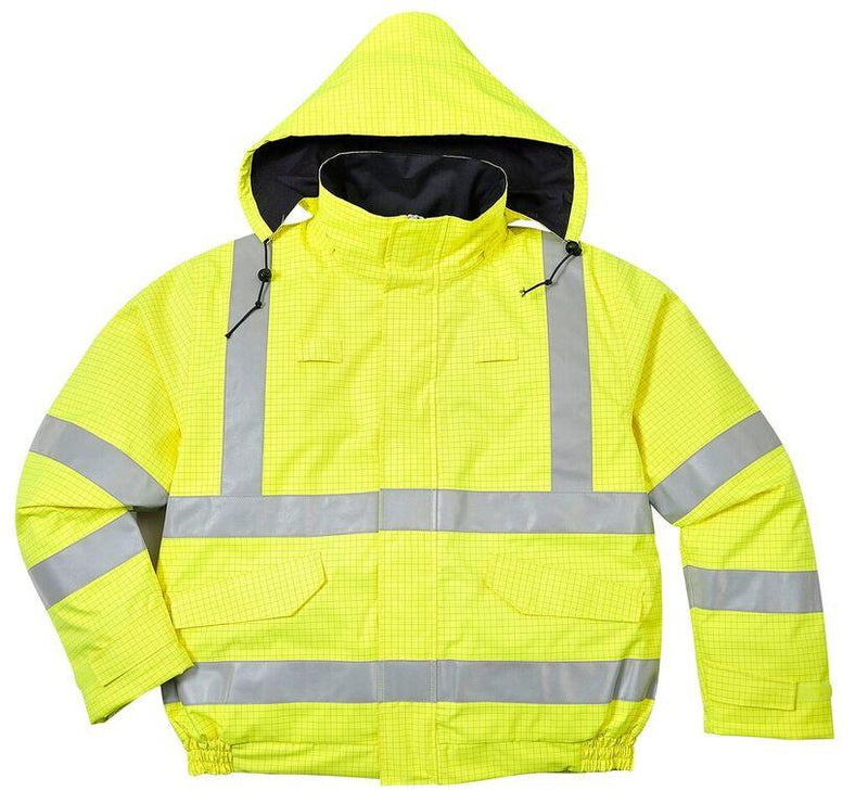 Portwest US773 Bizflame Rain Hi-Vis Anti-Static FR Bomber Jacket