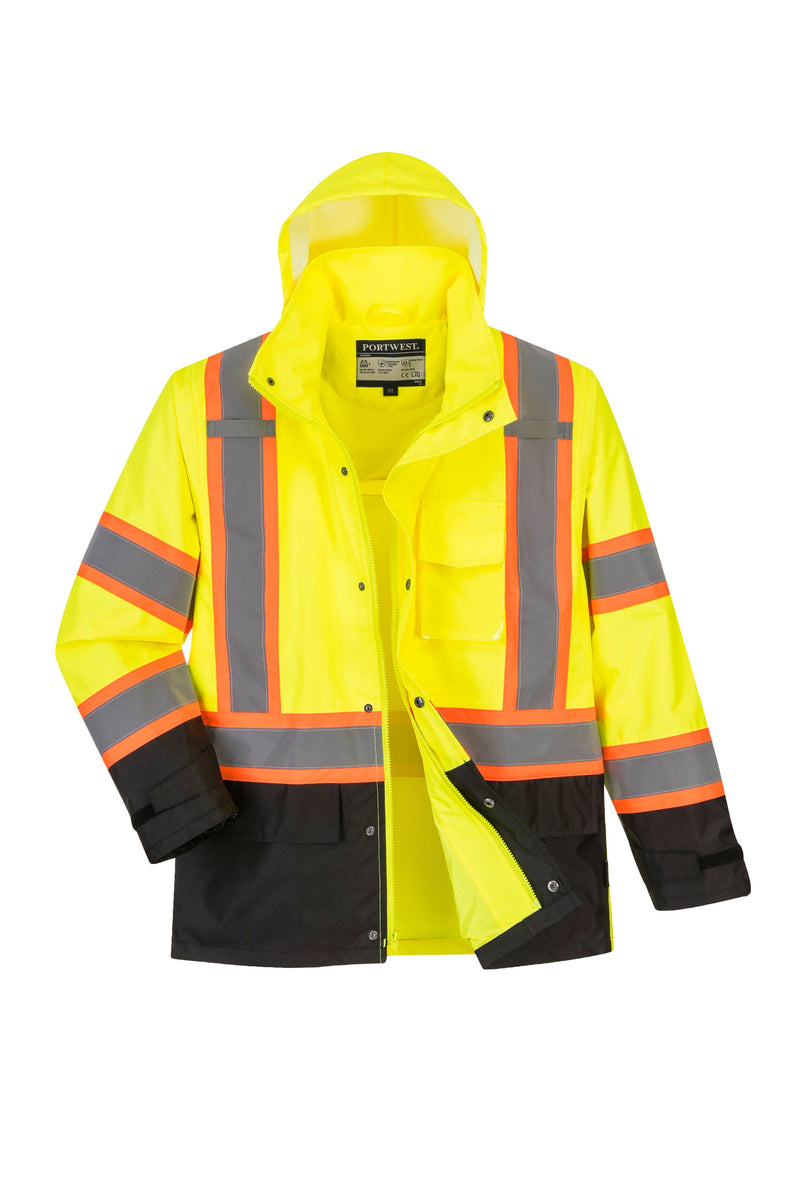 Portwest US361 Hi-Vis Contrast Rain Jacket