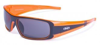 Global Vision Phantom Orange SM Safety Sunglasses with Smoke Lenses, Orange and Black Frames