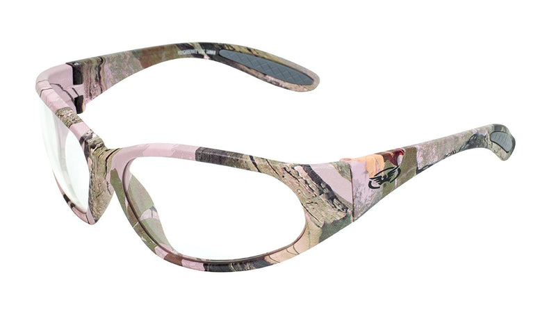 Global Vision Pink-O Safety Glasses with Clear Lenses, Matte Pink Camo Frames