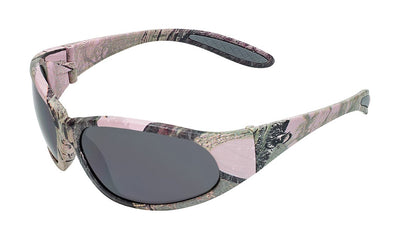 Global Vision Pink-O Safety Glasses with Smoke Lenses, Matte Pink Camo Frames
