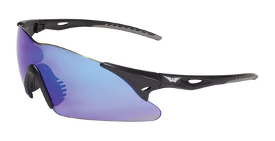 Global Vision Transit GT Safety Glasses with G-Tech Blue Lenses, Matte Black Frame